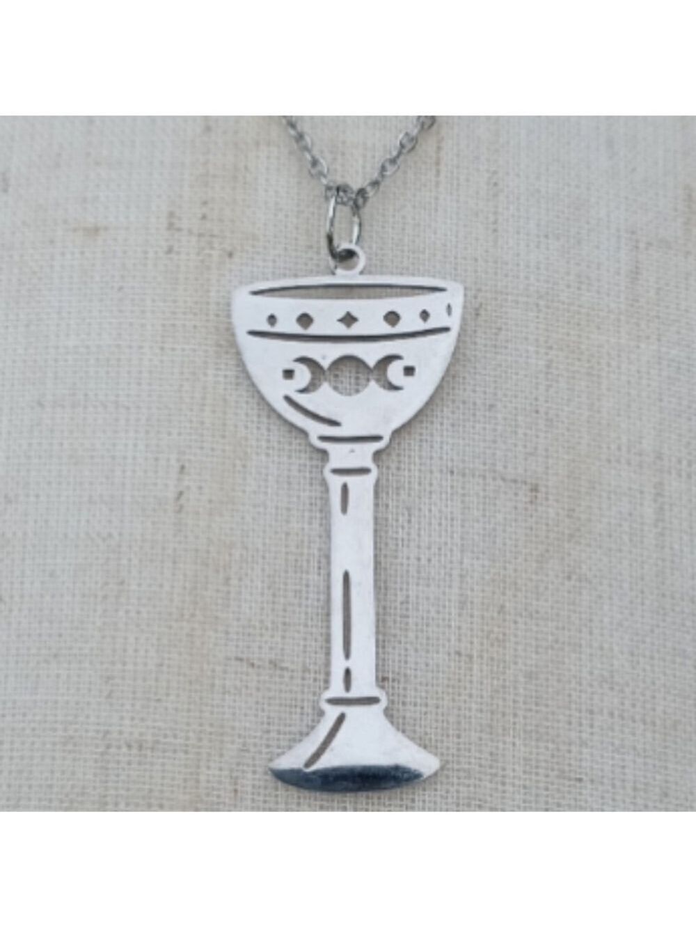 ❤️ 2/$20 Gothic Witchy Tarot Card Cups Stainless Steel Necklace